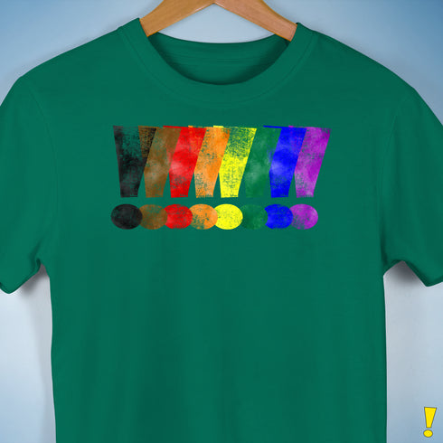 Distressed Philly LGBTQ Pride Whee! Exclamation Points Premium Unisex - Kelly Green